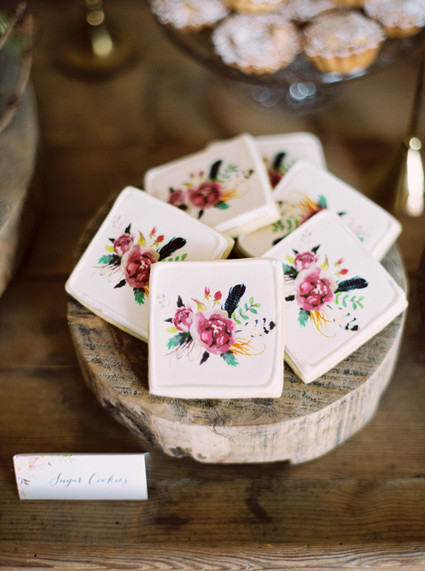 bohemian floral cookies