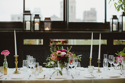Winter wedding tablescape