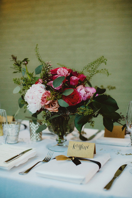 Winter wedding florals