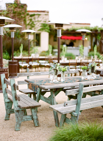 Rustic vintange Ojai wedding reception