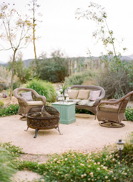 Rustic vintage lounge area