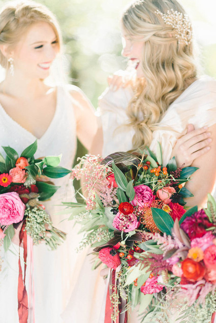 Jewel toned bridal bouquet