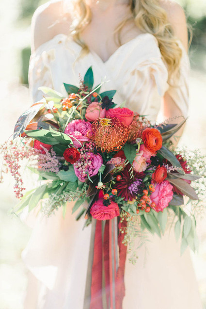 Jewel toned bridal bouquet