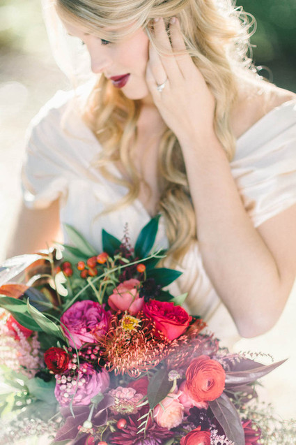 Jewel toned bridal bouquet