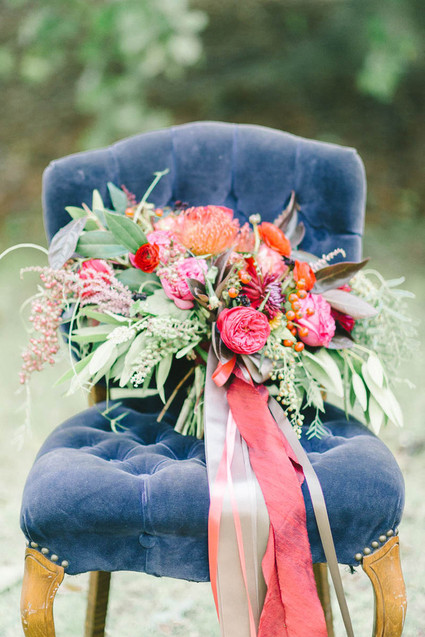 Jewel toned bridal bouquet