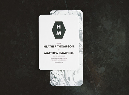 Modern rehearsal dinner invitation