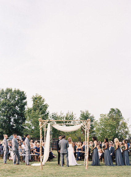 Rustic Tennessee fall wedding ceremony