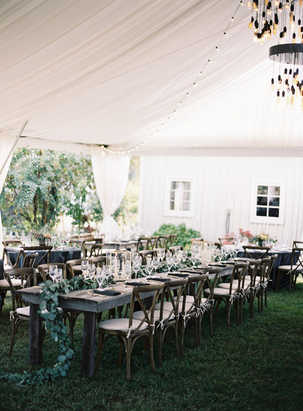 Rustic fall wedding reception
