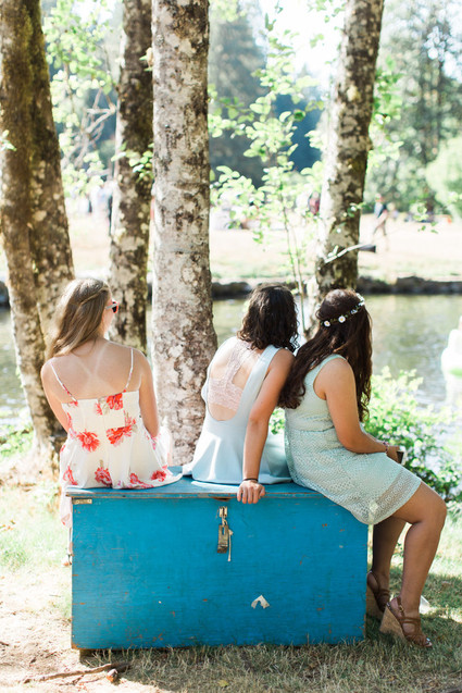 Oregon summer camp wedding