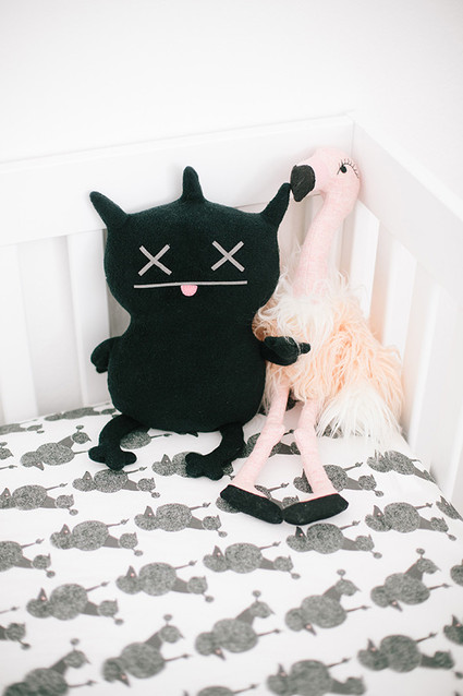glamorous black and white girls nursery