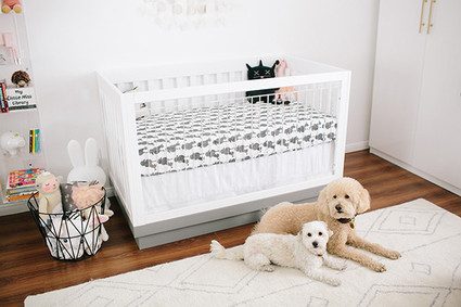 glamorous black and white girls nursery