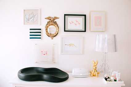 glamorous black and white girls nursery