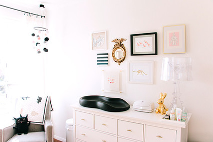 glamorous black and white girls nursery