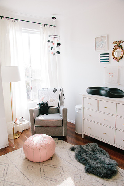 glamorous black and white girls nursery