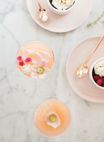 Valentine's Day chocolate pot de creme dessert and cocktail Inspiration