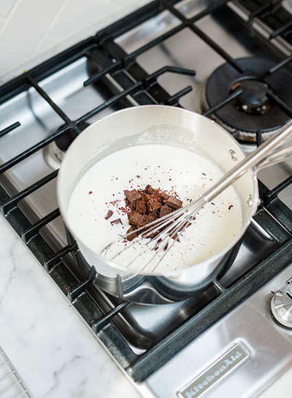 Valentine's Day chocolate pot de creme dessert
