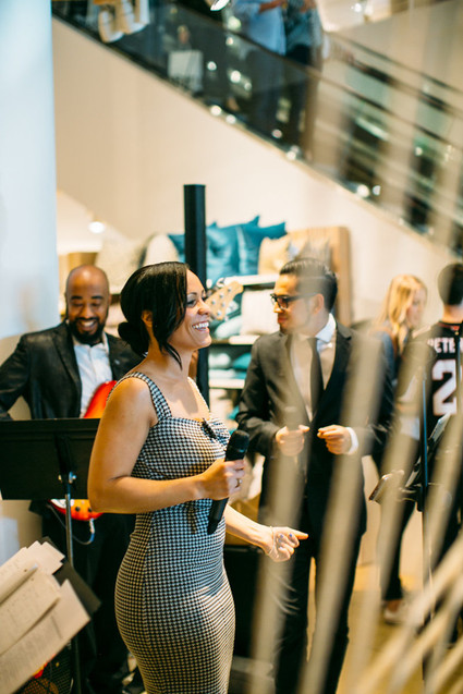 Crate and Barrel wedding event hosted by 100 Layer Cake