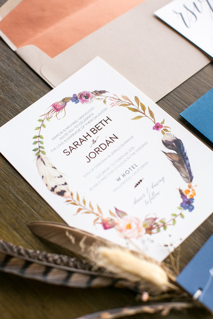 Fall wedding invitation