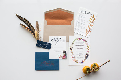 Fall wedding invitation