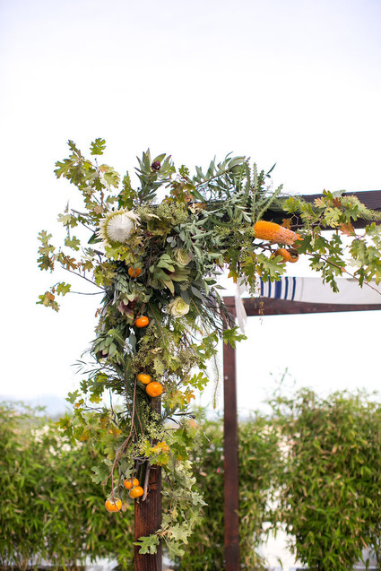 Rustic wedding ceremony decor