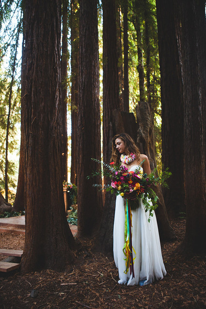 Colorful DIY woodsy wedding