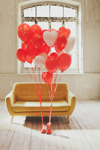 heart balloon bouquet Inspiration