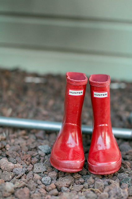 red hunter boots