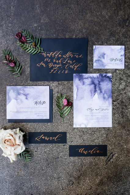 Elegant watercolor invitation