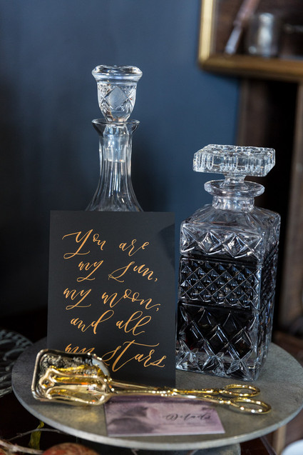 Gold calligraphy