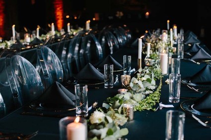 Modern wedding tablescape