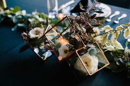 Modern wedding tablescape