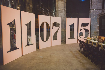 Wedding date signage