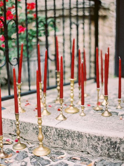Vintage wedding candles