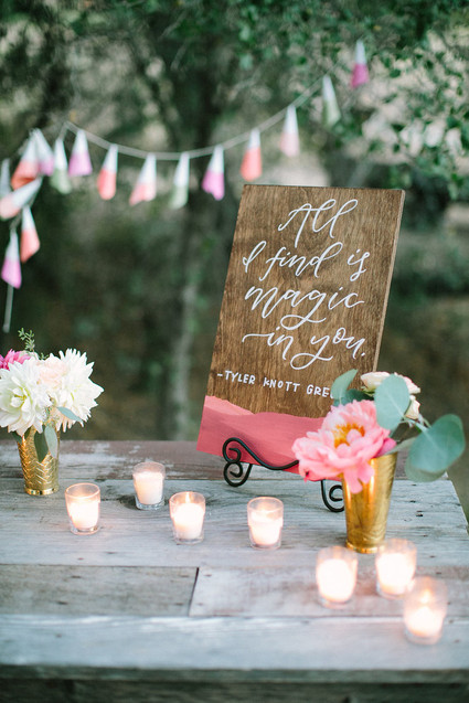Rustic wedding signage