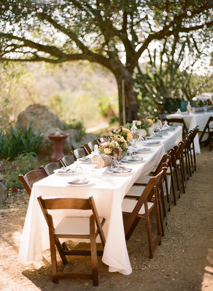 Rustic farm wedding tablescape