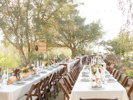 Rustic farm wedding tablescape