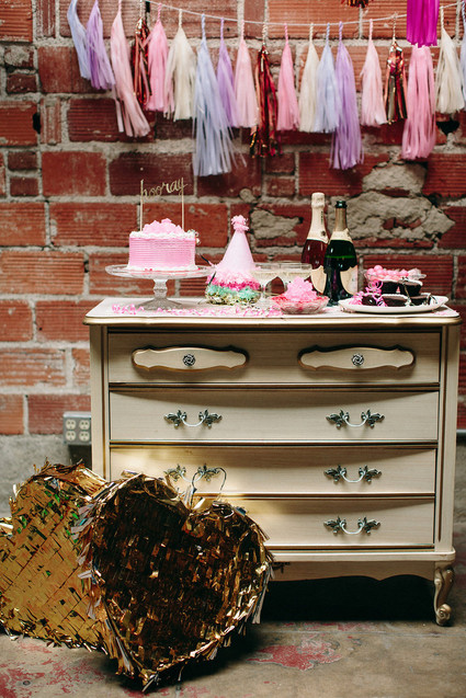 Valentine's Day party dessert table