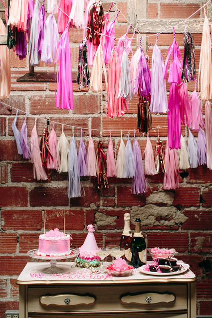 Valentine's Day party dessert table