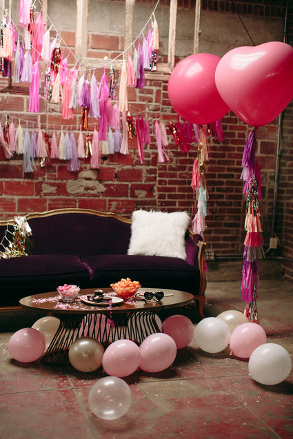 Girly Valentine's Day party decor