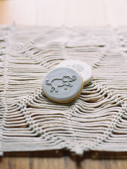 white and grey baby shower cookies