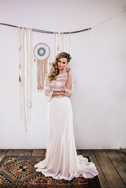 Moroccan bohemian bridal portrait