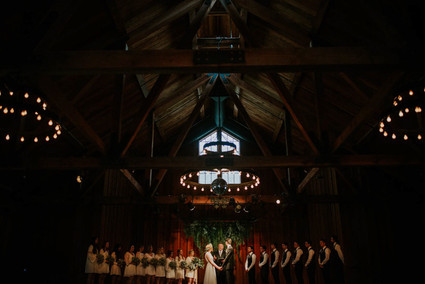 Barn wedding ceremony