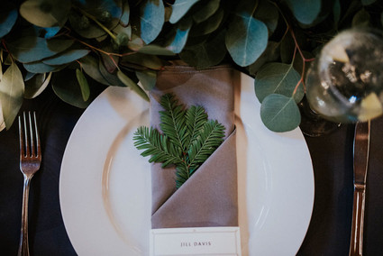 DIY Barn wedding place setting
