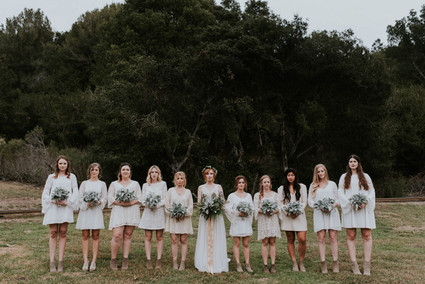 White Bridesmaids dresses Inspiration