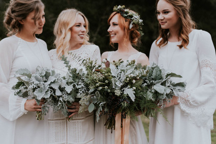 White Bridesmaids dresses Inspiration