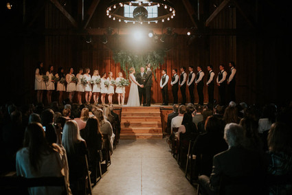 Barn wedding ceremony