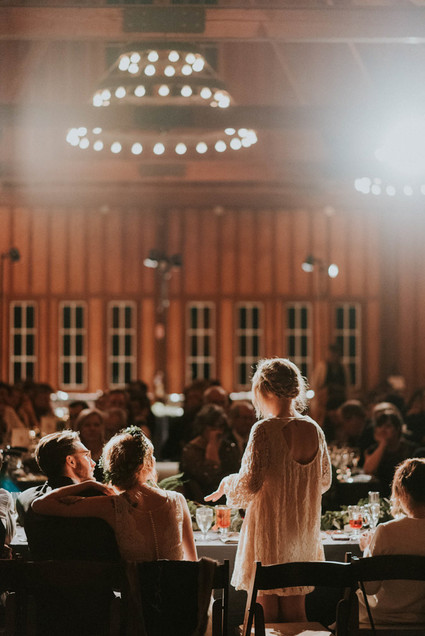 Barn wedding reception