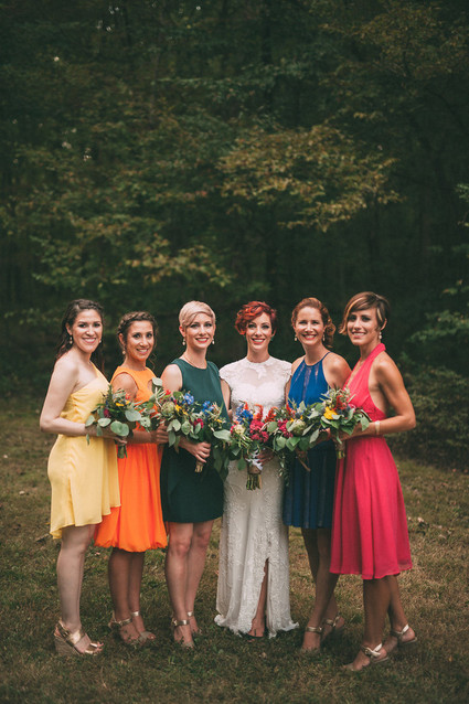 Colorful bridesmaid dresses