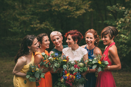 Colorful bridesmaid dresses
