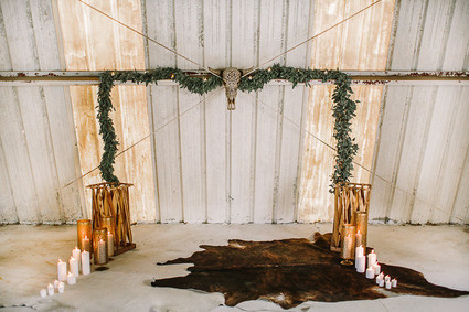 Romantic equestrian wedding backdrop